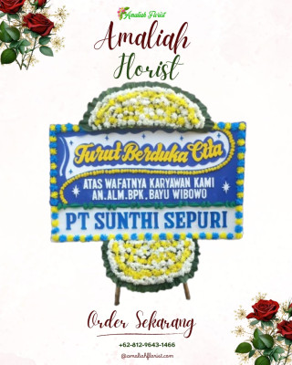 Papan Bunga Duka di Wanajaya