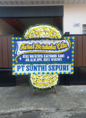 Papan Bunga Duka di Wanajaya